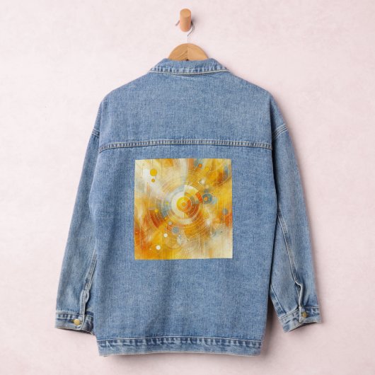 Golden Glow - Zongeïnspireerd Abstract Denim Jacket (Hangar)
