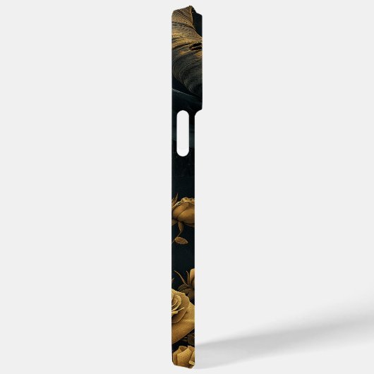 Golden Goat Skull and gold Roses Case-Mate iPhone Case (Achterkant / Rechts)