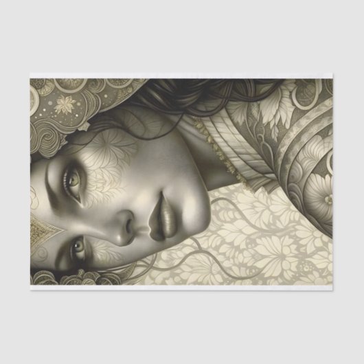 Golden Goddess Art Decoupage Tissuepapier (Voorkant)