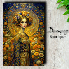 Golden Goddess Decoupage Tissuepapier