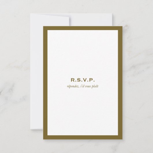 Golden Gold Infinity Hand Clasp Monogram Weddensch RSVP Kaartje (Achterkant)