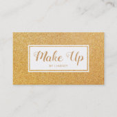 Golden Gold Sparkle Glitter make up Artist Visitekaartje (Voorkant)