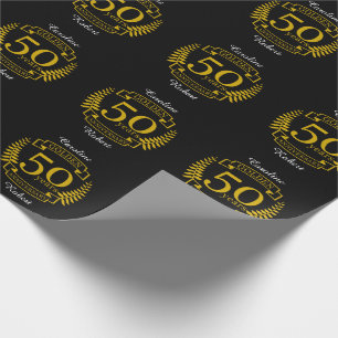 GOLDEN Golden 50 jaar bruiloft Jubileum 50 jaar Cadeaupapier