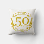 GOLDEN Golden 50 jaar huwelijk Jubileum 50 Kussen (Achterkant)
