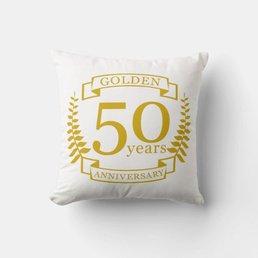 GOLDEN Golden 50 jaar huwelijk Jubileum 50 Kussen (Voorkant)