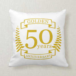 GOLDEN Golden 50 jaar huwelijk Jubileum 50 Kussen
