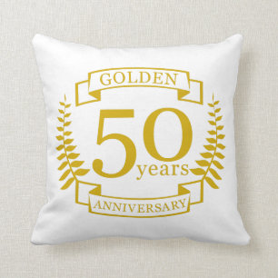 GOLDEN Golden 50 jaar huwelijk Jubileum 50 Kussen