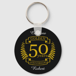 GOLDEN Golden 50 jaar huwelijk Jubileum 50 Sleutelhanger
