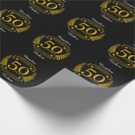 GOLDEN Golden 50 jaar Jubileum 50 jaar Cadeaupapier