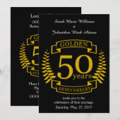 GOLDEN Golden 50 jaar Jubileum 50 jaar Kaart (Voorkant / Achterkant)