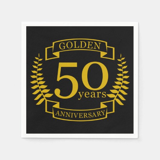 GOLDEN Golden 50 jaar Jubileum 50 jaar Servet (Voorkant)