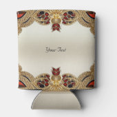 Golden Golden Flowers Red Edelsteen Koelbox Blikjeskoeler (Achterkant)