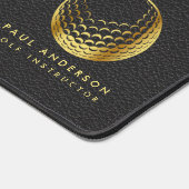 Golden Golf Ball Logo Elegant Golfer Monogram Bureaumat (Hoek)