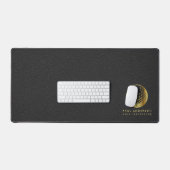 Golden Golf Ball Logo Elegant Golfer Monogram Bureaumat (Keyboard & Muis)