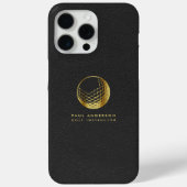 Golden Golf Ball Logo Elegant Golfer Monogram Case-Mate iPhone Case (Achterkant)