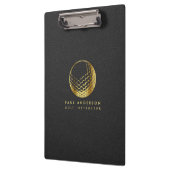 Golden Golf Ball Logo Elegant Golfer Monogram Klembord (Links)