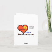 Golden Golf Balls en Holly Christmas Kaart (Achterkant)