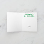 Golden Golf Balls en Holly Christmas Kaart (Binnen)