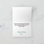 Golden Golf Crown Verjaardag Kaart (Binnen)