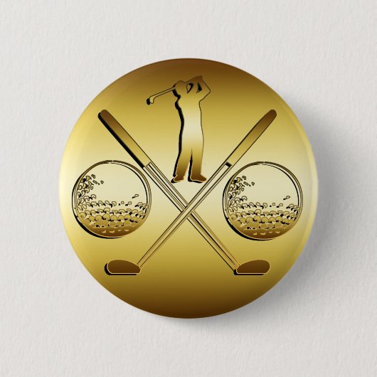 GOLDEN GOLF RONDE BUTTON 5,7 CM (Voorkant)