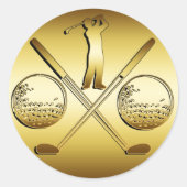 GOLDEN GOLF RONDE STICKER (Voorkant)