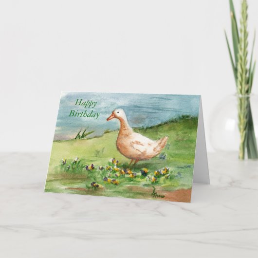 Golden Goose Birthday Card Kaart (Voorkant)
