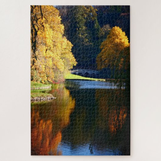 Golden Gorheerlijk, herfst bij Stourhead Legpuzzel (Verticaal)