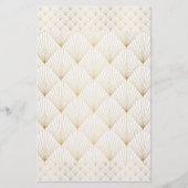 Golden, goud, elegant, , zacht, Art Deco Pat Briefpapier (Voorkant)