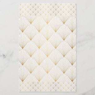Golden, goud, elegant, , zacht, Art Deco Pat Briefpapier