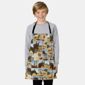 **"Golden Grace: A Palomino Photo Collage"** Schort (Gedragen)