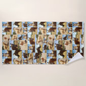 **"Golden Grace: A Palomino Photo Collage"** Strandlaken (Voorkant)