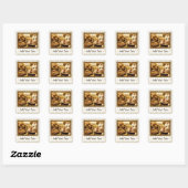Golden Grace Desserts Vierkante Sticker (Vel)