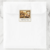 Golden Grace Desserts Vierkante Sticker (Tas)