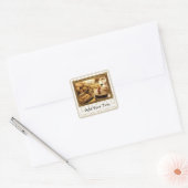Golden Grace Desserts Vierkante Sticker (Envelop)