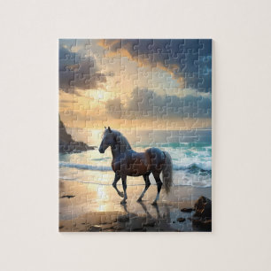Golden Grace: een Palomino paard op de Sunset Shor Legpuzzel
