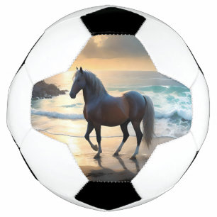 Golden Grace: een Palomino paard op de Sunset Shor Voetbal