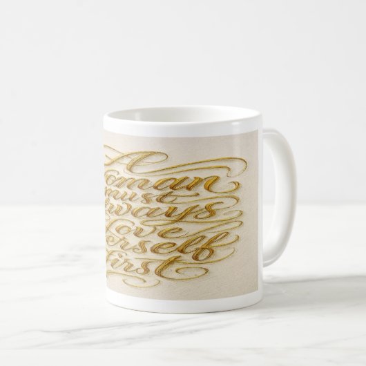 Golden Grace: Self-Love in Every Sip Koffiemok (Voorkant rechts)