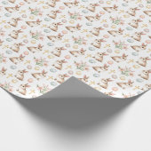 Golden Grace – Watercolor Easter Bunny Seamless Cadeaupapier (Hoek)