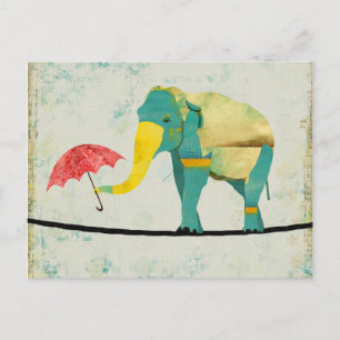 Golden Graceful Elephant Briefkaart