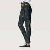 Golden gradiënt florale patroon, gepersonaliseerde leggings (Links)