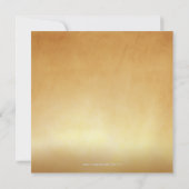 Golden gradiënt Glow White Orchids Wedding Invites Kaart (Achterkant)