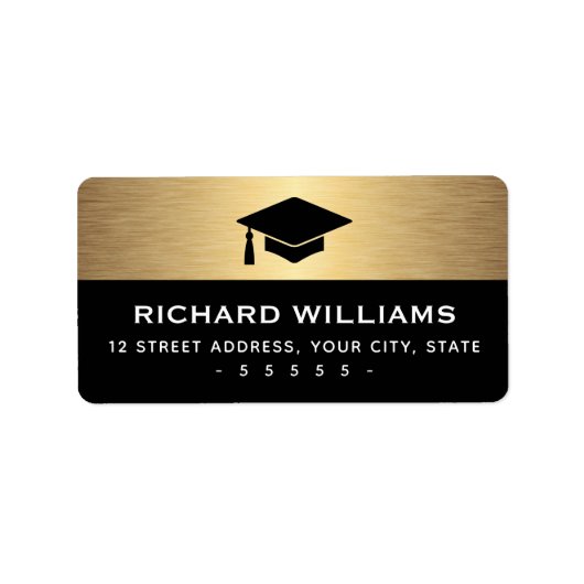 Golden gradiënt retour address Gradupcap Golden gr Etiket (Voorkant)