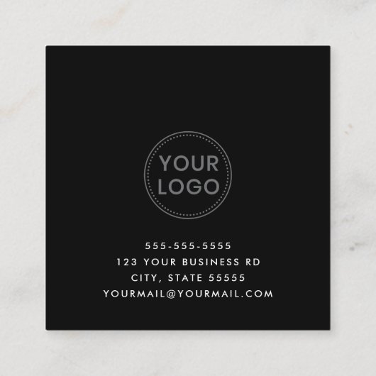 Golden gradiënt witte zwarte douane logo afsprakenkaartje (Achterkant)