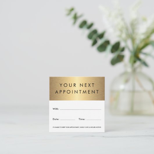 Golden gradiënt witte zwarte douane logo afsprakenkaartje (Staand voorkant)