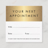 Golden gradiënt witte zwarte douane logo afsprakenkaartje (Voorkant)