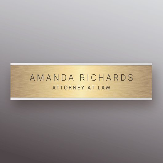 Golden gradiëntnaam en titeldeurteken deurbordje