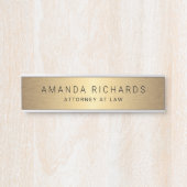 Golden gradiëntnaam en titeldeurteken deurbordje (Voorkant)