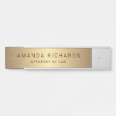 Golden gradiëntnaam en titeldeurteken deurbordje (Voorkant)