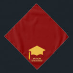 Golden Graduation Cap op Bourgogne Bandana<br><div class="desc">Golden graduatie cap op Bourgogne.</div>