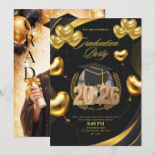 Golden Graduation Celebration 2026 Kaart (Voorkant / Achterkant)